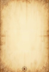 Naklejka premium Old parchment background with compass design and weathered texture for adventure themes 