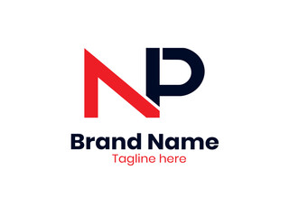 Creative NP logo. PN letter logo design. Initial letter NP monogram logo.