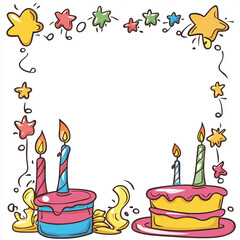 birthday cake with candles