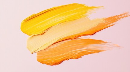 Yellow and orange brush strokes blend seamlessly, showcasing the beauty of color in artistic expression. This piece highlights the dynamic movement and texture of paint