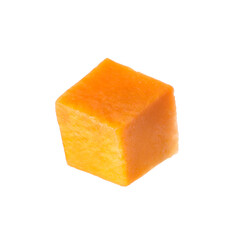 Piece of fresh ripe carrot isolated on white