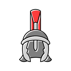 helmet spartan roman greek color icon vector. helmet spartan roman greek sign. isolated symbol illustration