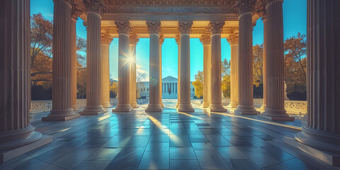 Fototapeta premium Professional Photography Depicting Government, Regulatory Changes, and Law Concepts with Modern Visual Elements