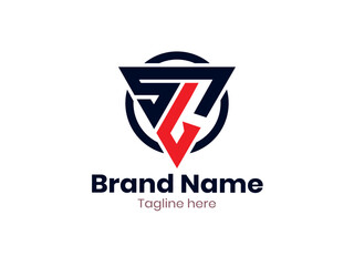 SL logo, Letter SL logo design vector with black and red colors. SL Letter Logo Design. 