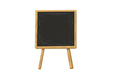 a black board with legs