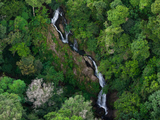 Waterfall in tropical forest