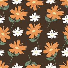 Creative collage contemporary floral seamless pattern leaf. Fashionable template for design. 