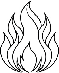 Bright and Dynamic Colorful Fire Flames Vector Art.