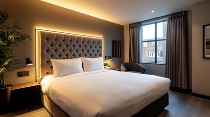 Luxurious Tufted Bed Bedroom Design