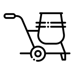 Concrete mixer icon vector