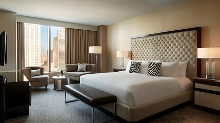 Luxurious Tufted Bed Bedroom Design