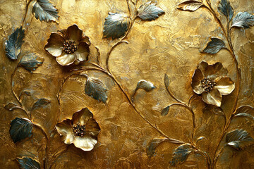Gold Arabesque Background