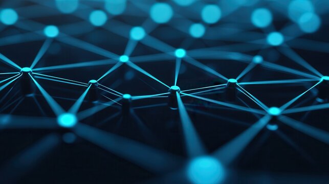 Cloud computing enables network deployment. Abstract blue network connection background