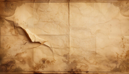Fototapeta premium Antique Style Vintage Grunge Paper with Subtle Stains and Folds