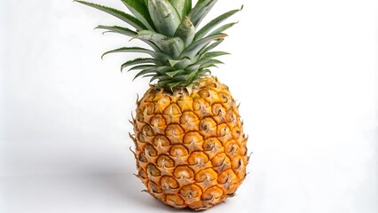 Fototapeta premium Pineapple levitate isolated on white background. Clipping path., generative ai