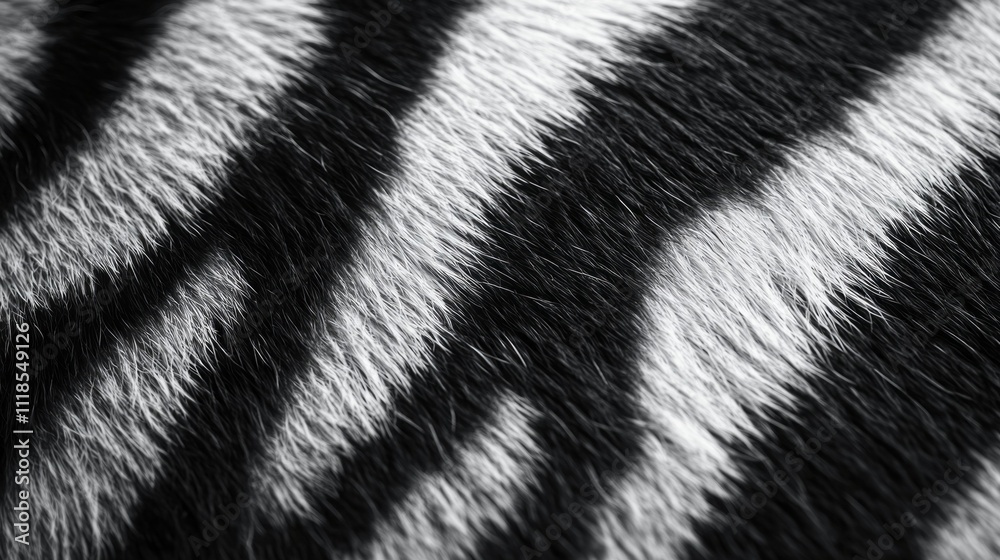Aufkleber this captivating zebra fur texture features intricate black and white stripes that create a striking