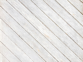 White diagonal boards wood. Planks texture background