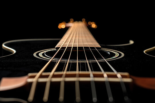 Guitar On Black Background