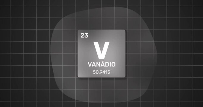 chemical element Periodic Table Van&aacute;dio Vanadium background in portuguese