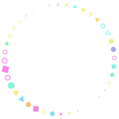 Colorful geometry frame background.	