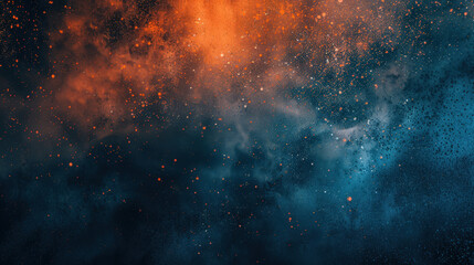 dark grainy blue orange background