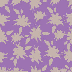 Seamless floral pattern, liberty ditsy print of mini pretty bouquets. Cute botanical design: small hand drawn flowers, tiny leaves in an abstract composition on a light background