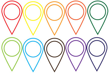 Pin icon vector. Location icon. Map pointer icon