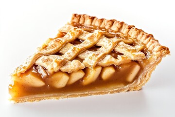 minimalist product photography of slice of apple pie perfect golden crust and rich filling