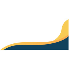 Wave Footer Shape. Abstract web banners set in wavy shape styles.