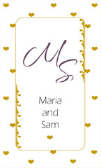 Wedding Monogram, Wedding Logo modern and minimal Style with love and heart