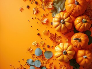Pumpkin Harvest: A Festive Banner for Halloween and Fall Season Celebrations