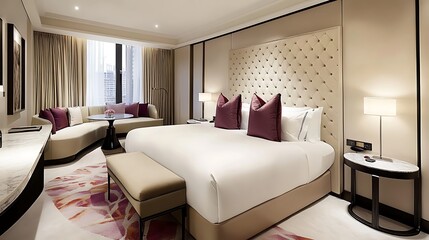 Luxurious Tufted Bed Bedroom Design