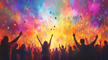 Fototapeta premium vibrant celebration