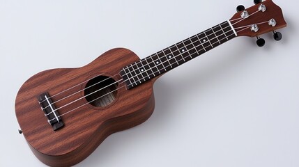 Fototapeta premium Strumming melodies ukulele showcase musical instruments indoor close-up artistic vibes for music lovers