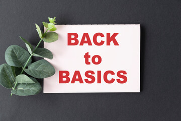 back to basics text write on paper