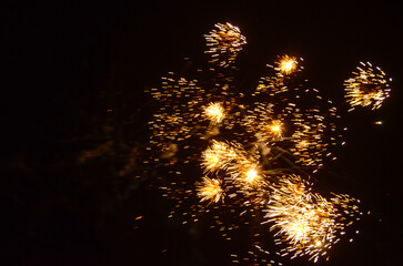 fuegos artificiales y año nuevo