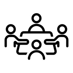 meeting line icon