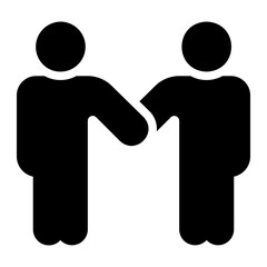 handshake glyph icon