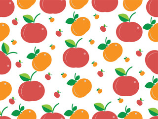 seamless pattern with fruits