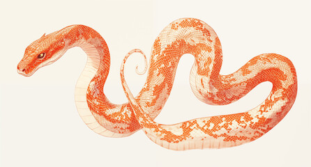 Obraz premium Illustration of a Snake for chinese new year