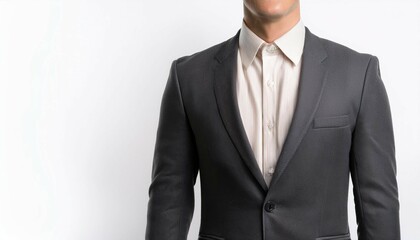 a formal blazer with a subtle design isolated on white background