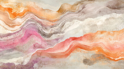 Vibrant Abstract Liquid Paint Art with colorful watercolor, Colorful vibrant and retro liquid paint texture with colorful acrylic stains, featuring swirling patterns in soft pastel multicolor.