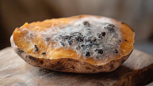 Moldy Sweet Potato with Rhizopus Fungus