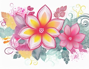 Obraz premium abstract floral isolated on white background