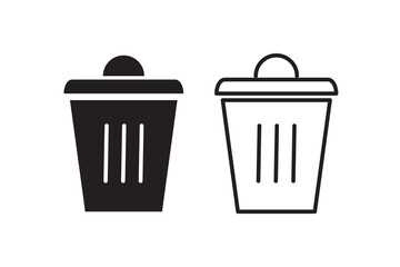 Trash can. Vector icon design, eps10