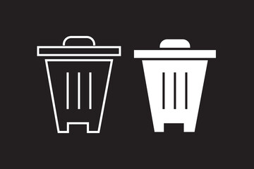 trash can icon, eps10