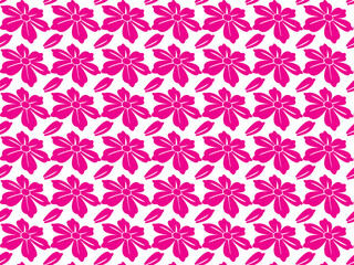 seamless pattern with pink flowers