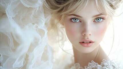 Beauty elegant portraits and refined aesthetics