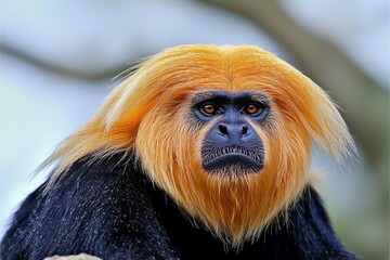 Fototapeta premium A species of the New World saki monkey