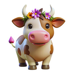 Funny Cows PNG - Cute and Humorous Cartoon Cow Designs with Transparent Background